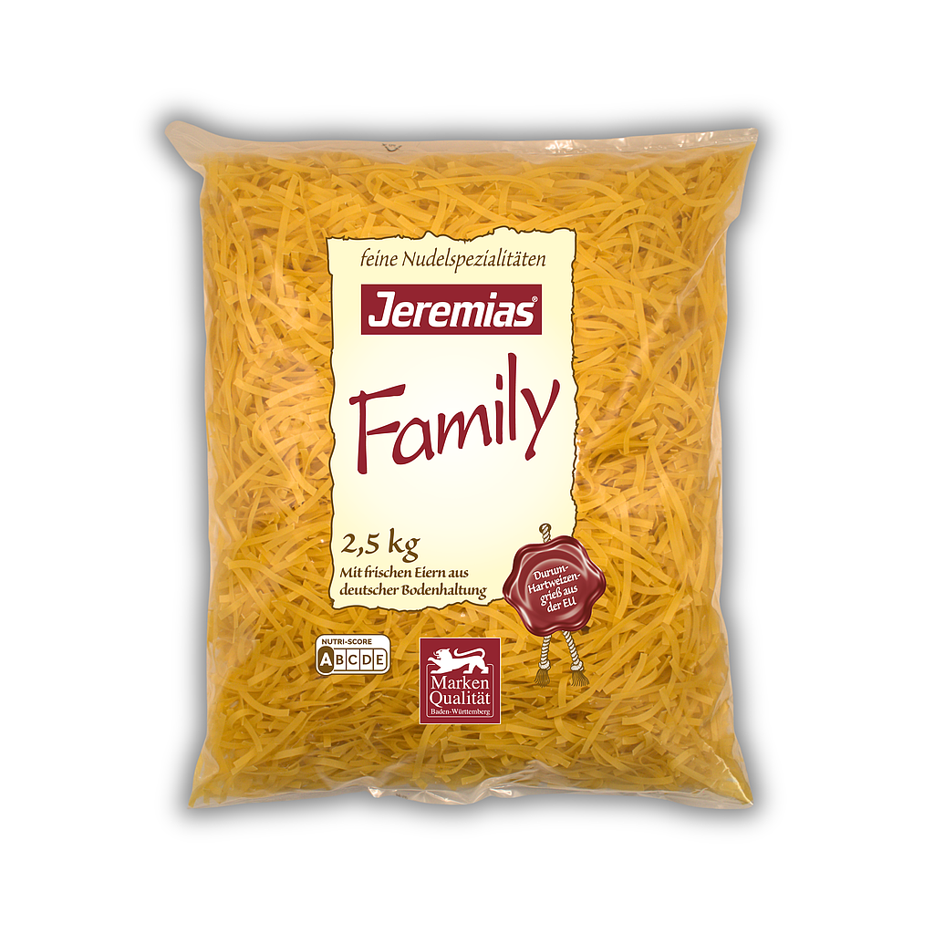 Bandnudeln 4mm, Family 2.5kg
